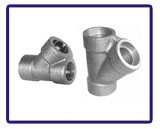 ASTM B366 Incoloy 800 Threaded Fittings Threaded 45° Lateral Tee  in our stockyard