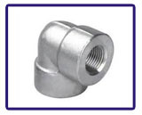 ASTM B366 Incoloy 825 Socket Weld Fittings Threaded 90° Elbow in our stockyard