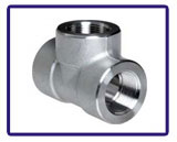 ASTM B366 Incoloy 800H Threaded Fittings Threaded Tee in our stockyard